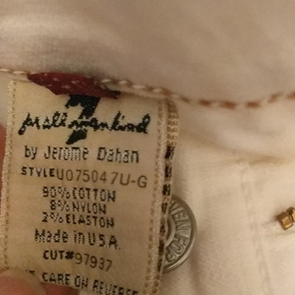 🎉 Host Pick 🎉 SALE:7 for All Mankind vintage white jeans size 28 - Picture 8 of 11